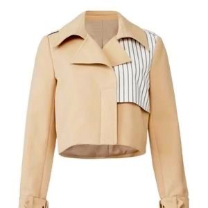 NEW Nicole Miller Artelier cropped trench coat